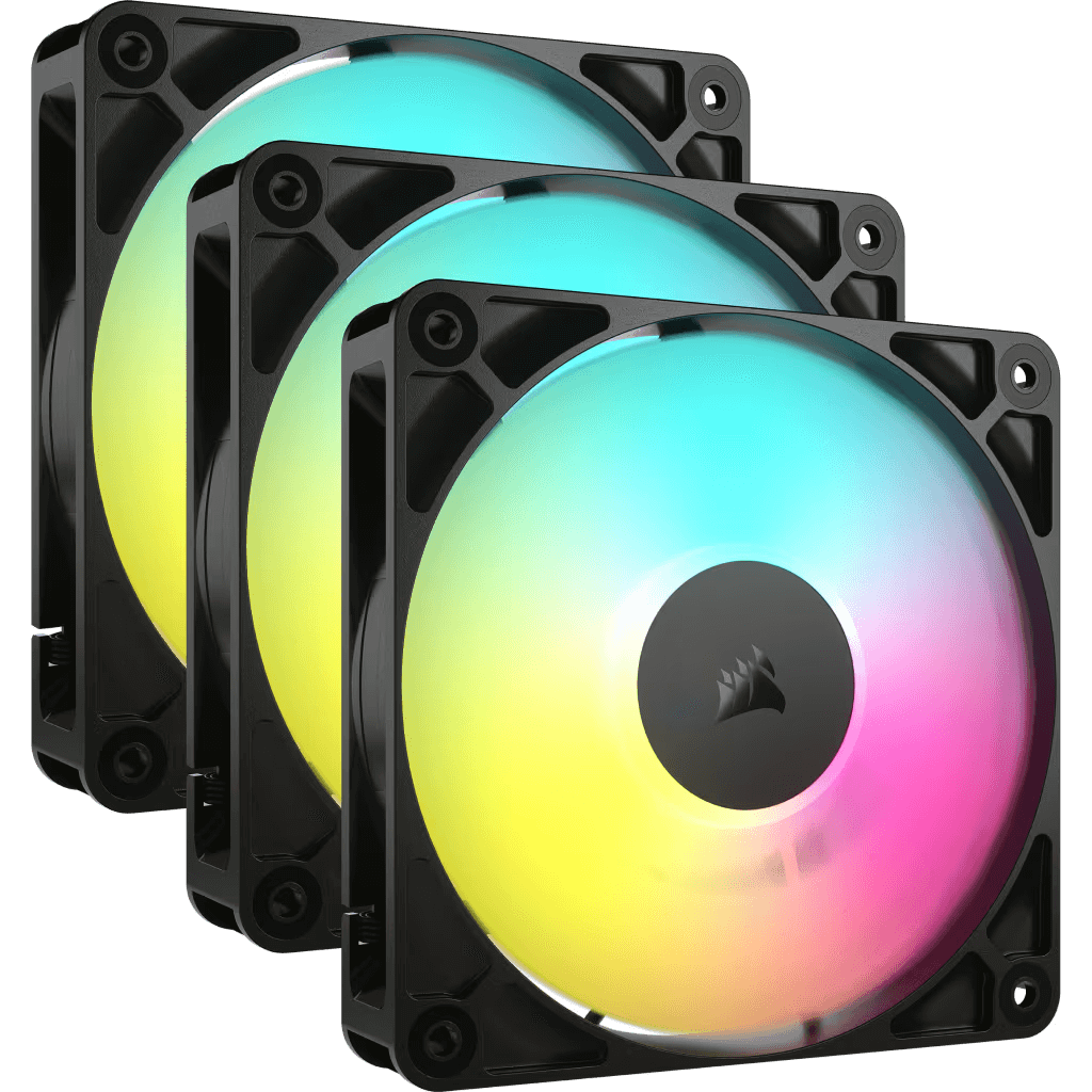 COOLER FAN CORSAIR RS120 BLACK ARGB TRIPLE PACK