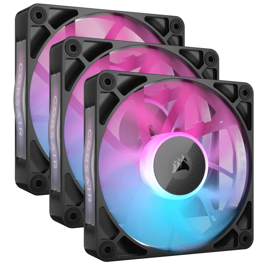 COOLER FAN CORSAIR RX120 RGB ICUE LINK BLACK TRIPLE PACK