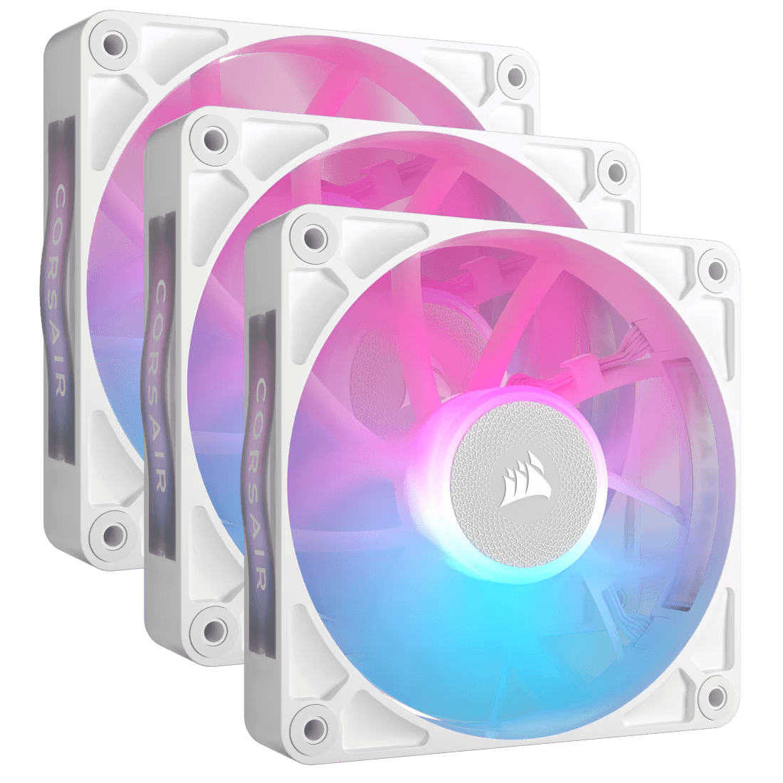 COOLER FAN CORSAIR RX120 RGB ICUE LINK WHITE TRIPLE PACK