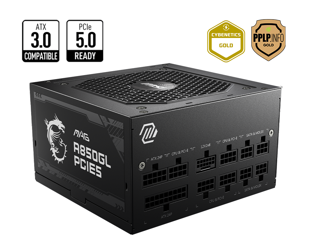 FUENTE MSI MAG A850GL 850W 80 GOLD MODULAR PCIE 5.0