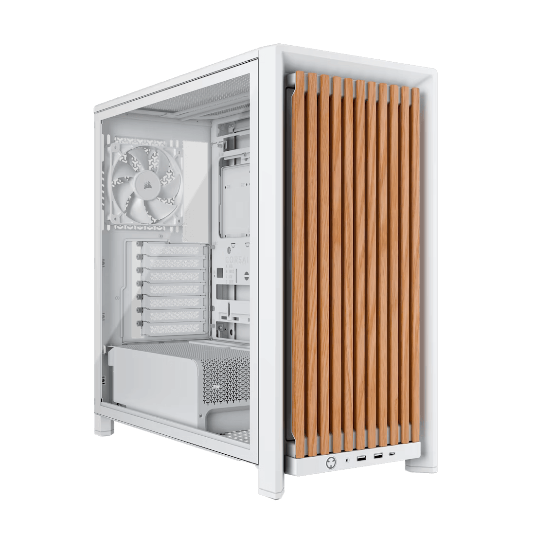 CORSAIR GABINETE FRAME 4000D WOOD RS WHITE