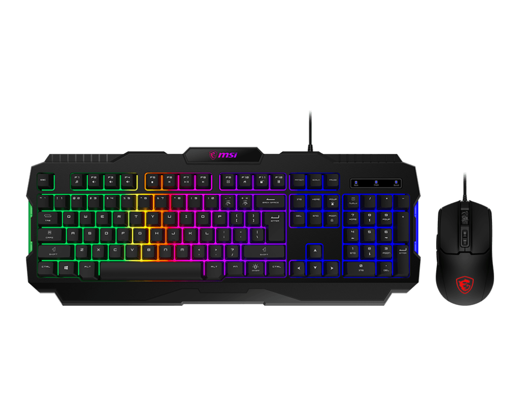 MOUSE + TECLADO MSI FORGE GK100 COMBO RGB