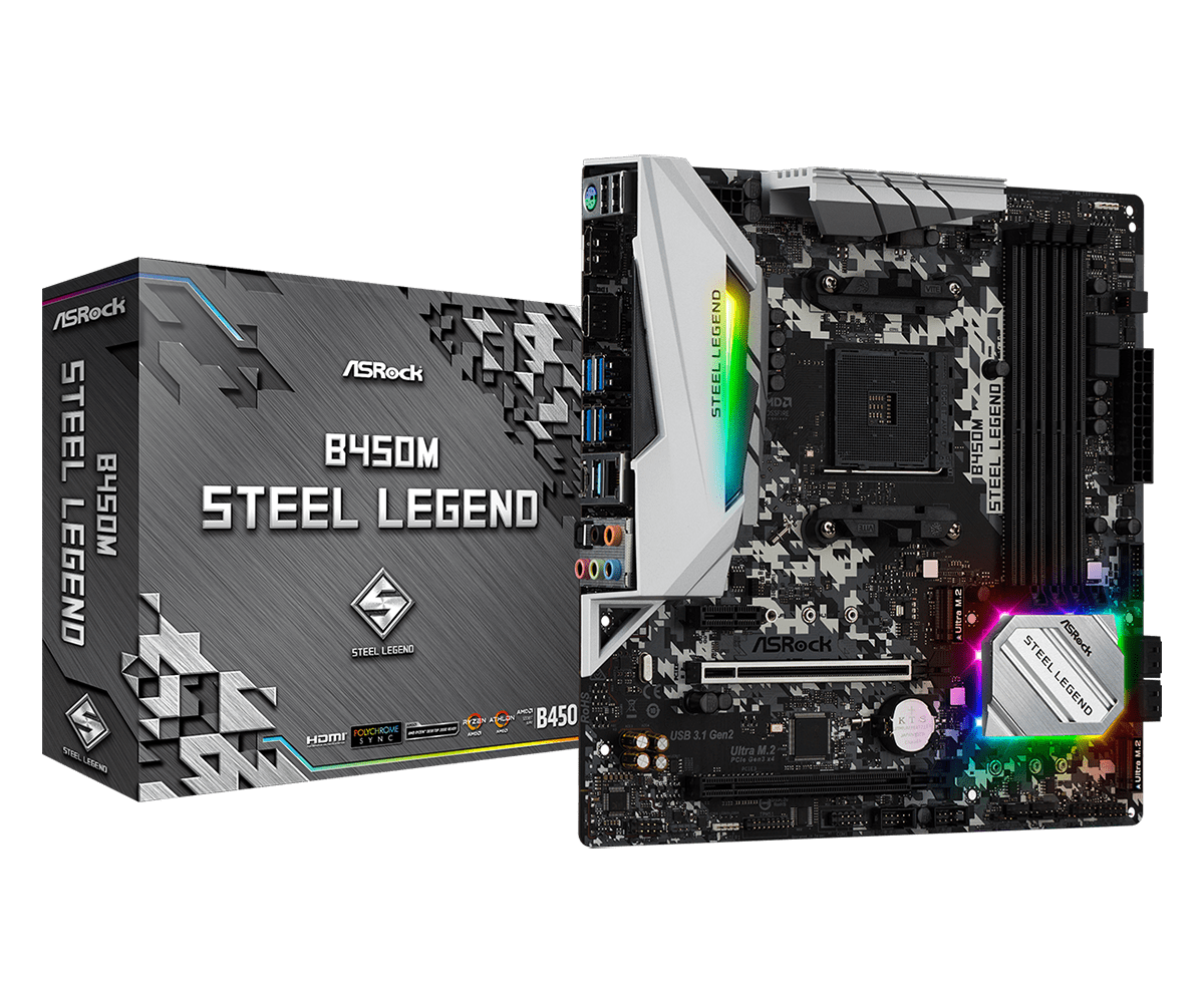 PLACA MADRE ASROCK B450M STEEL LEGEND