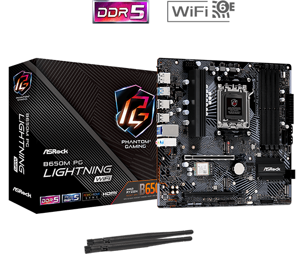 PLACA MADRE ASROCK B650M PG LIGHTNING WIFI