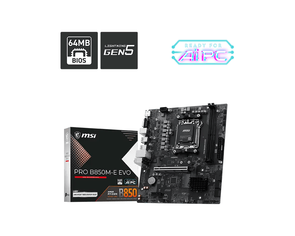 MSI PLACA MADRE PRO B850M-E EVO