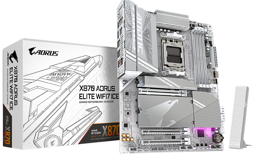 PLACA MADRE AORUS X870 ELITE WIFI7 ICE AM5 DDR5