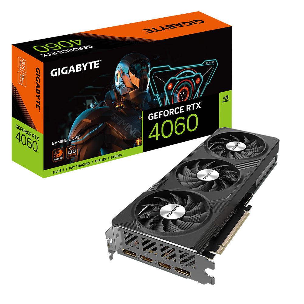 PLACA DE VIDEO GIGABYTE RTX 4060 GAMING OC 8GB