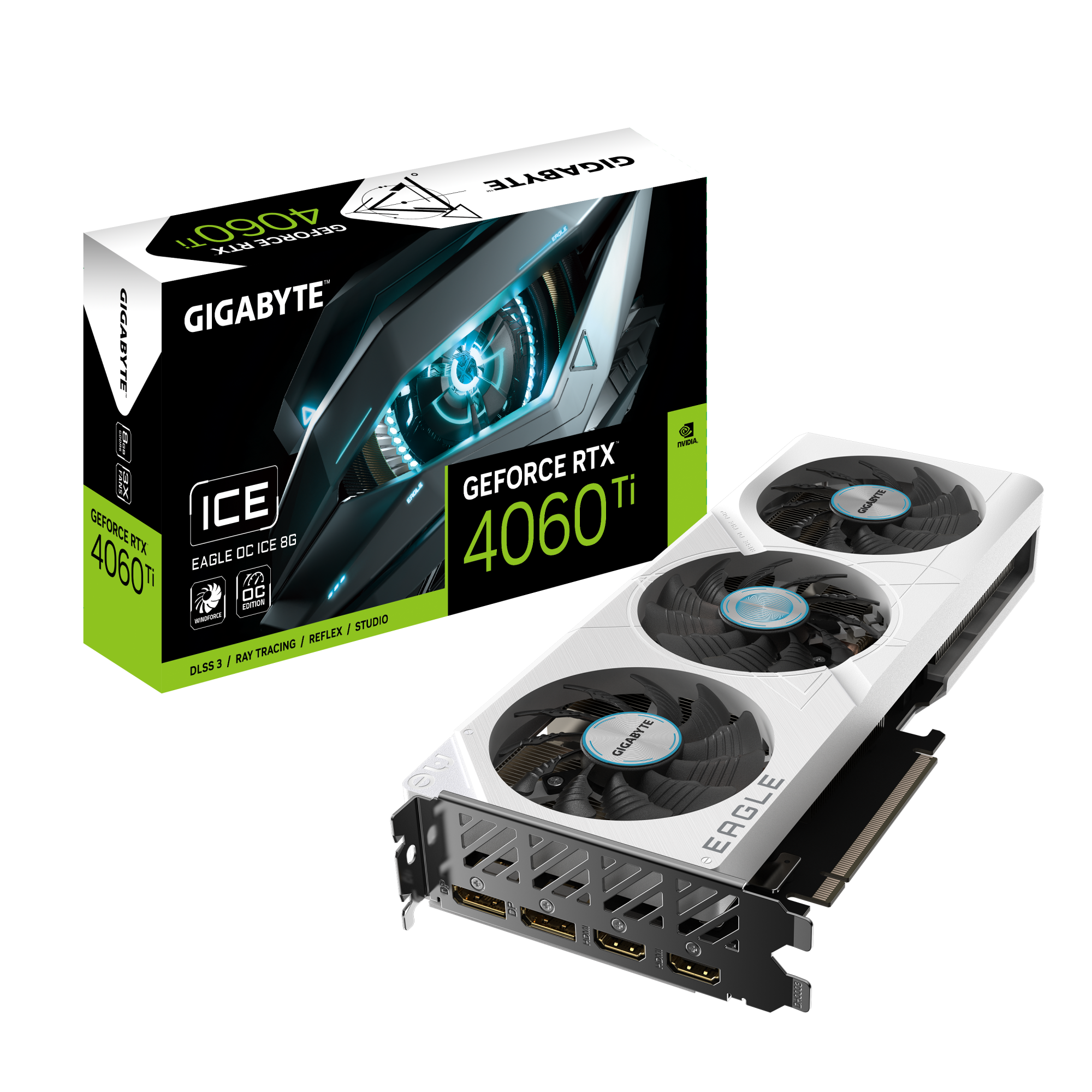 PLACA DE VIDEO GIGABYTE RTX 4060TI EAGLE ICE OC 8GB