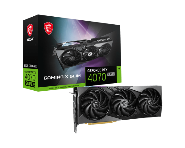 PLACA DE VIDEO MSI RTX 4070 SUPER GAMING X SLIM 12GB