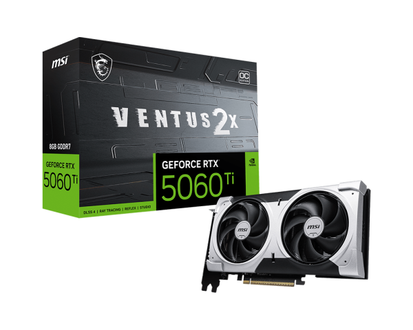 PLACA DE VIDEO MSI RTX 5060TI VENTUS 2X OC PLUS 8GB