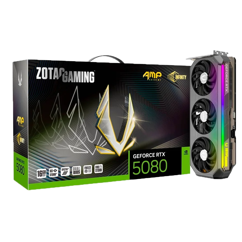 PLACA DE VIDEO ZOTAC RTX 5080 AMP EXTREME INFINITY 16GB GDDR7