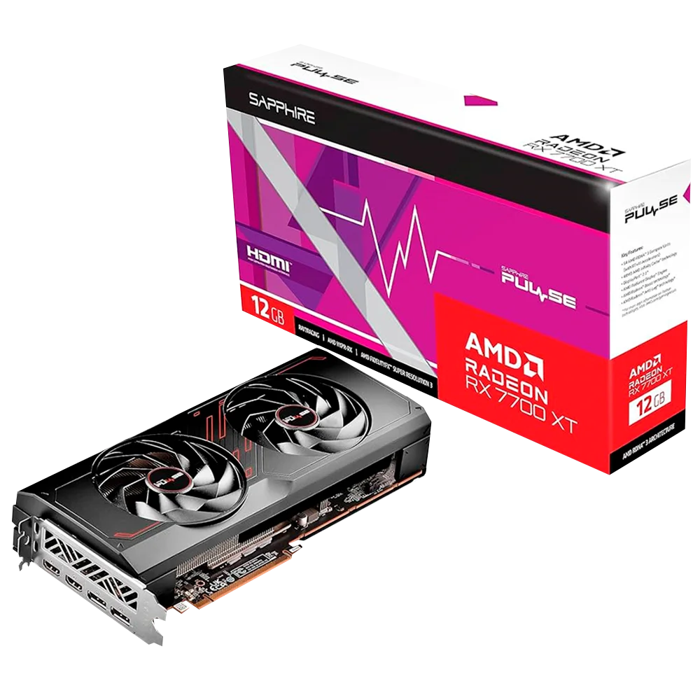 PLACA DE VIDEO SAPPHIRE RX 7700XT PULSE GAMING 12GB