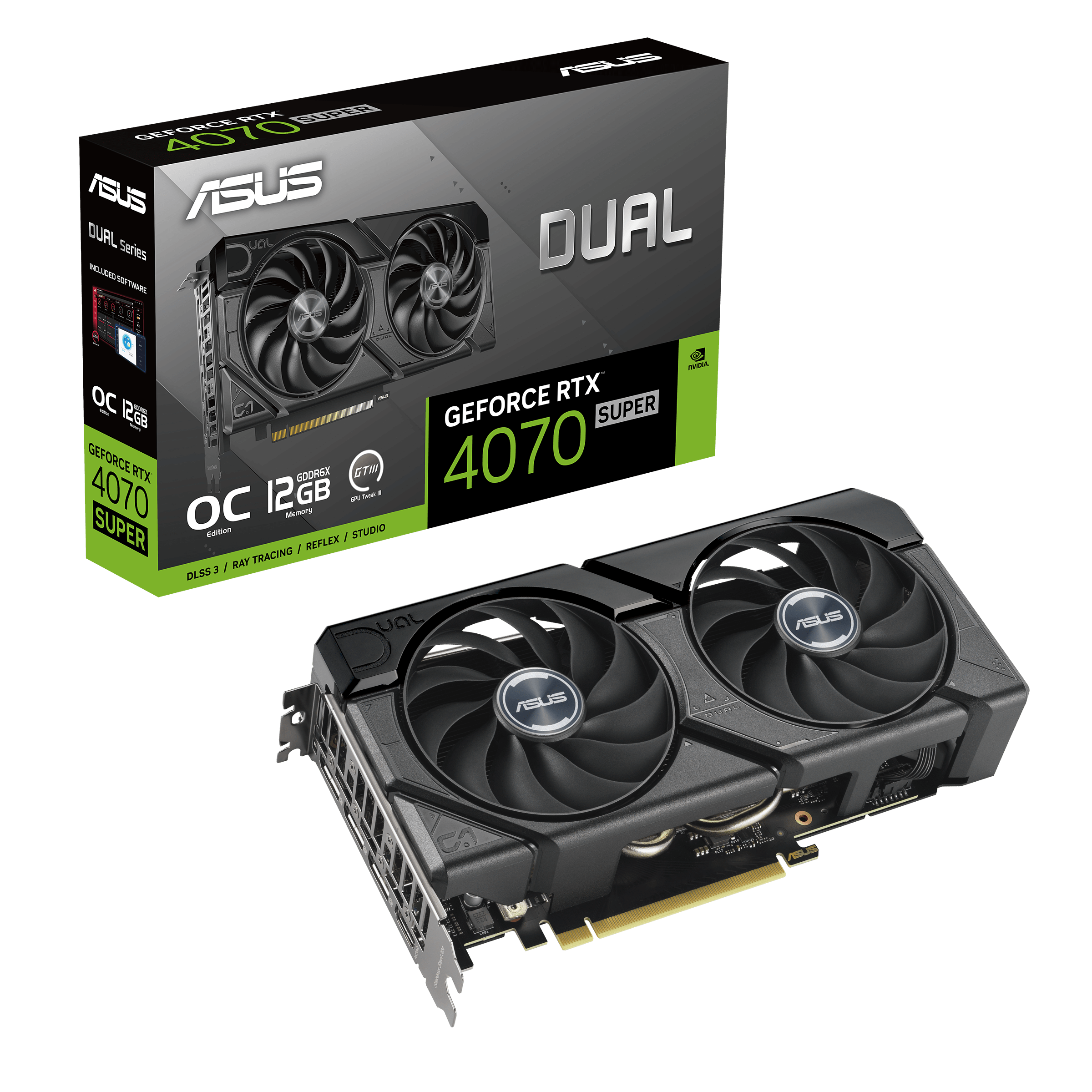 PLACA DE VIDEO ASUS DUAL RTX 4070 SUPER EVO OC EDITION