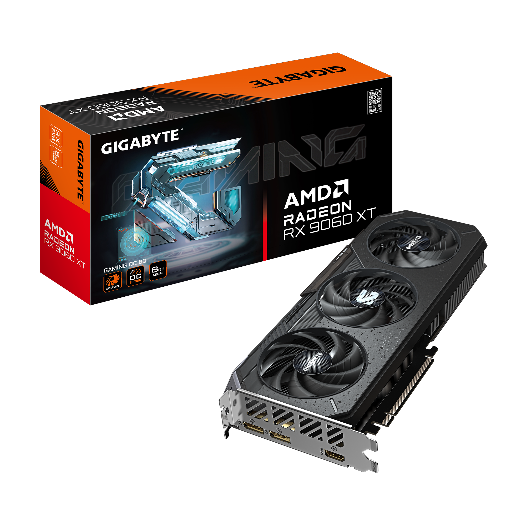 PLACA DE VIDEO GIGABYTE RX 9060XT GAMING OC 8GB
