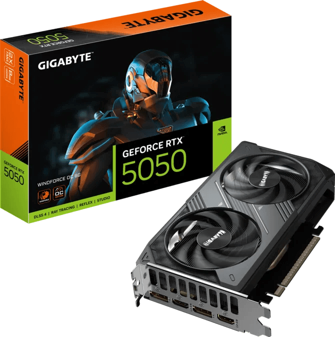 GIGABYTE PLACA DE VIDEO WINDFORCE RTX 5050 OC 8GB