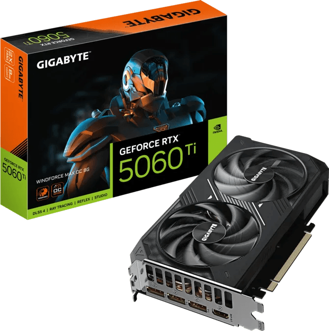 GIGABYTE PLACA DE VIDEO WINDFORCE MAX RTX 5060TI OC 8GB