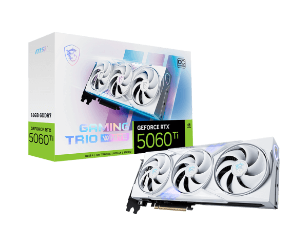 PLACA DE VIDEO MSI RTX 5060TI GAMING TRIO OC WHITE 16GB