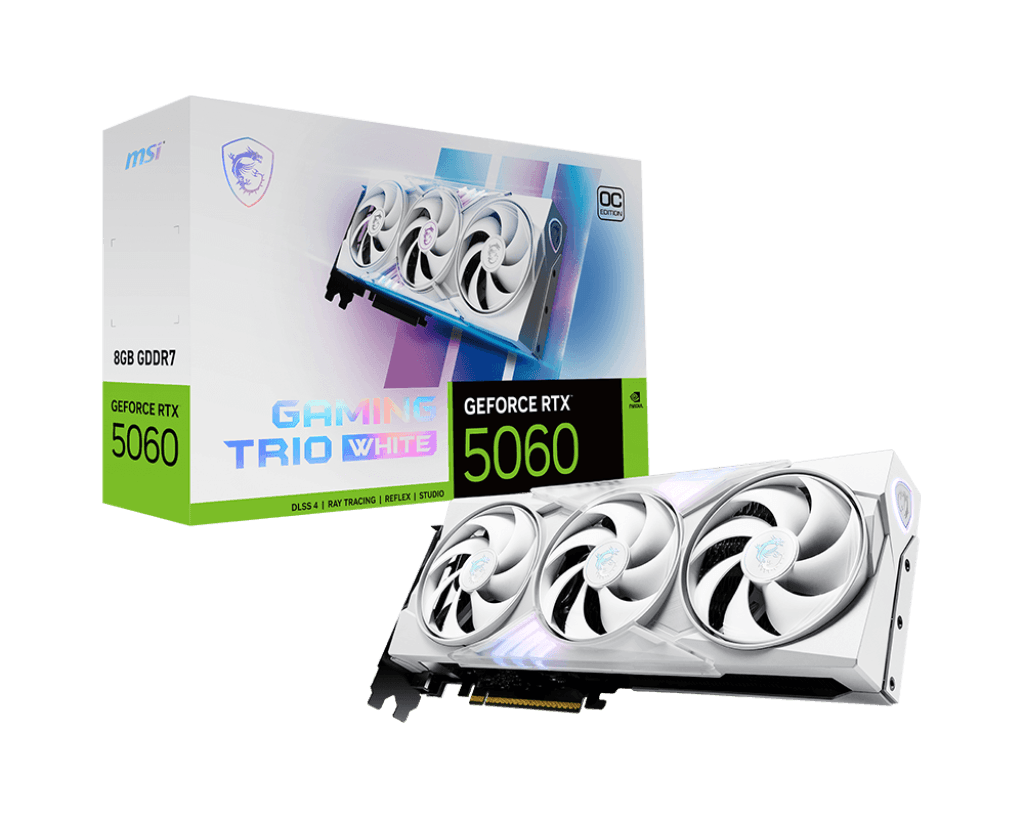 MSI PLACA DE VIDEO RTX 5060 GAMING TRIO WHITE OC 8GB