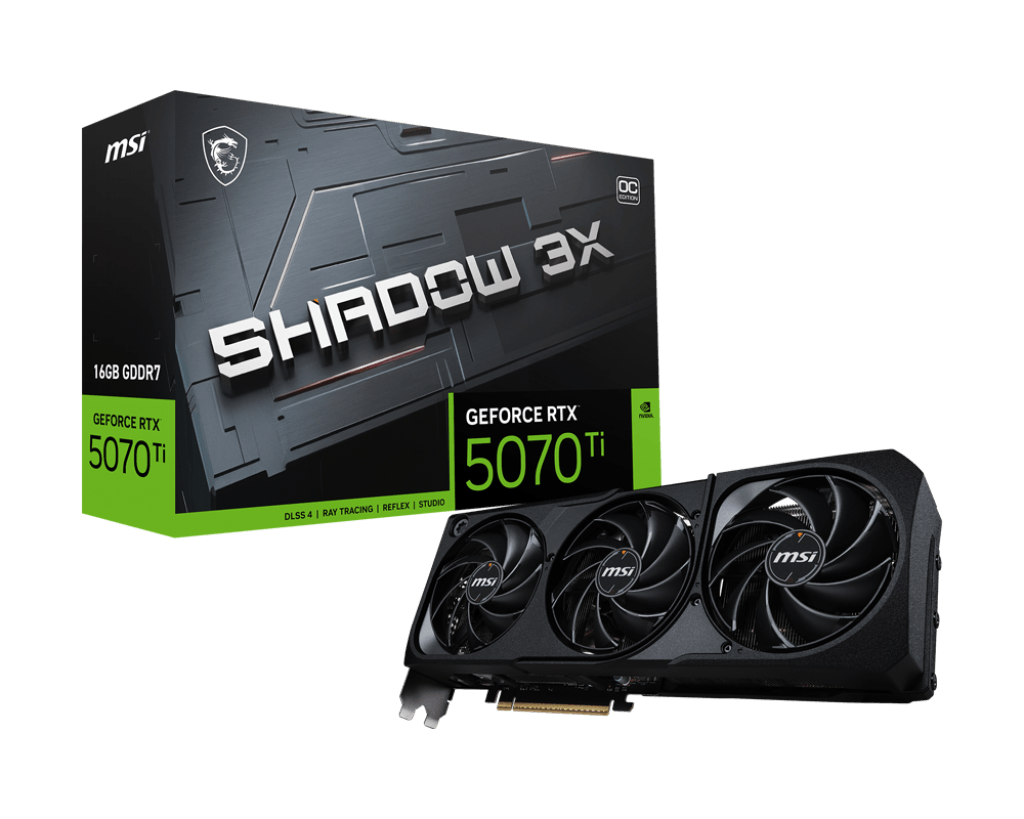 MSI PLACA DE VIDEO RTX 5070TI SHADOW 3X OC 16GB