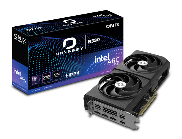 PLACA DE VIDEO ONIX ODYSSEY INTEL ARC B580 GDDR6 12GB