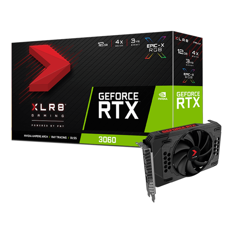 PLACA DE VIDEO PNY RTX 3060 XLR8 RGB SINGLE FAN