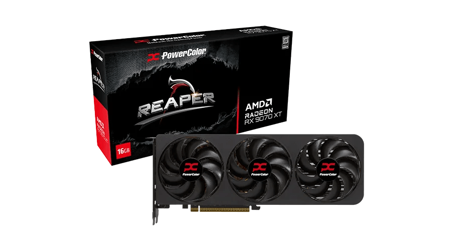 POWERCOLOR PLACA DE VIDEO REAPER RX 9070XT 16GB GDDR6