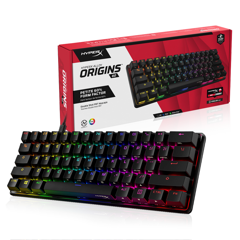 TECLADO HYPERX ALLOY ORIGINS 60 RGB SWITCH HYPERX RED